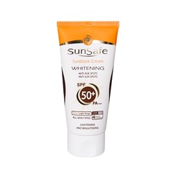 تصویر کرم ضد آفتاب SPF50 روشن کننده سان سیف مناسب انواع پوست ۵۰ گرم