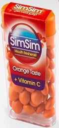 تصویر قرص خوشبو کننده دهان سیم سیم مدل +C پرتقالی