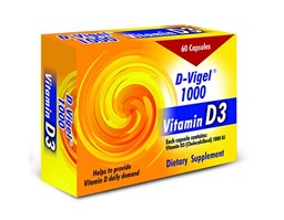 تصویر کپسول ژلاتینی ویتامین D3 1000 ویژل دانا ۶۰ عدد | Dana Vitamin D 3 Vigel 1000 IU